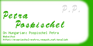 petra pospischel business card